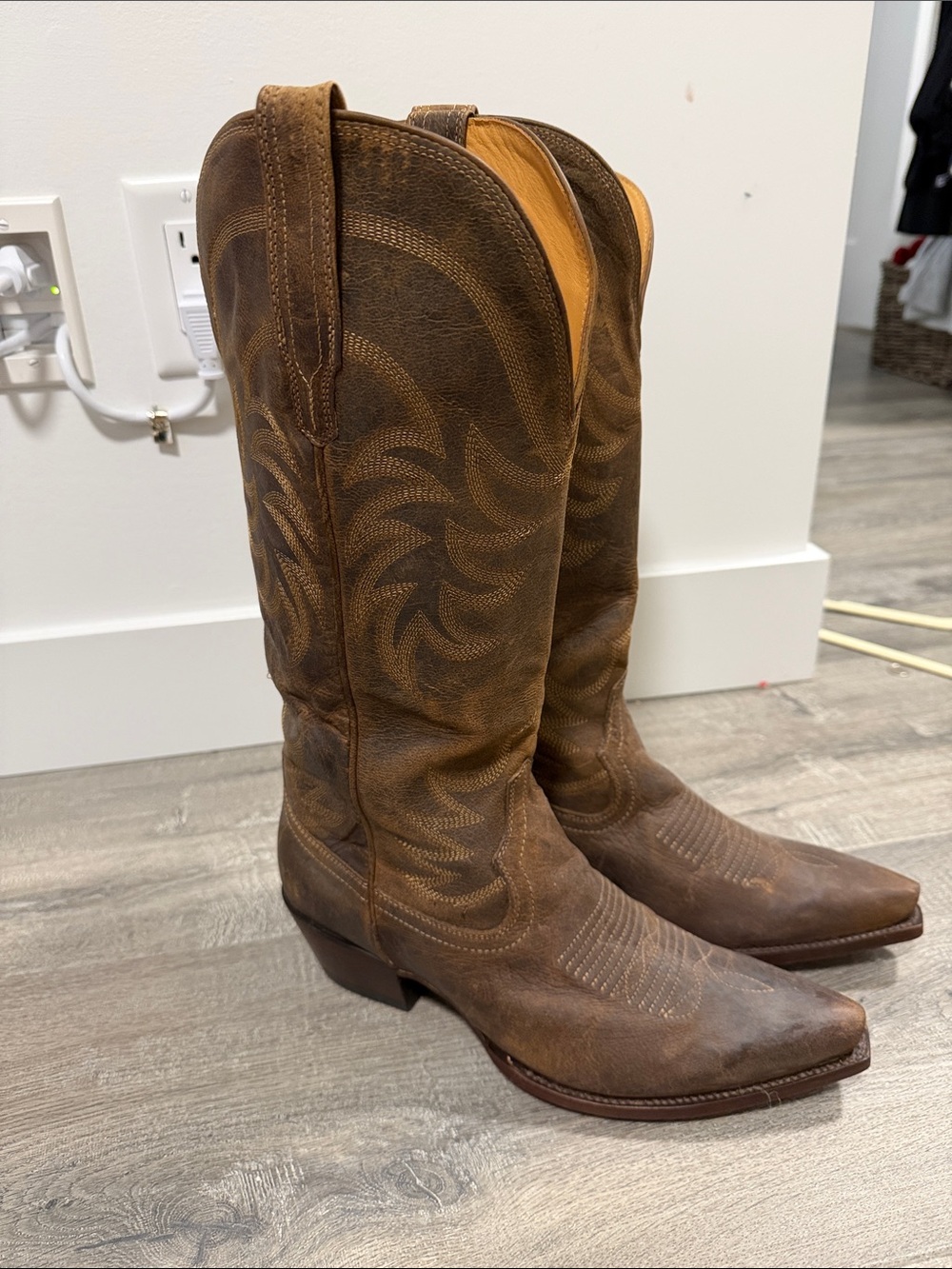 Tecovas The Annie Goat Leather Tall Western Boots Women’s Size 11B
